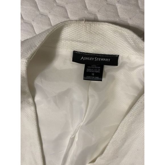 Ashley Stewart 🐾 White Open Blazer Size 16 - Picture 2 of 3